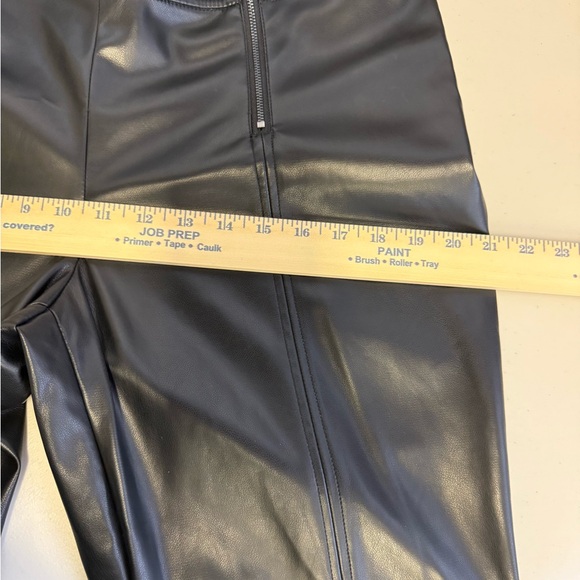 Karl Lagerfeld Black Faux Leather Straight Leg Pants NWT size 12 - Picture 6 of 10
